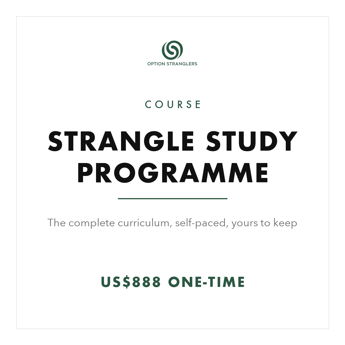 Strangle Study Programme — Self-Paced Online Course